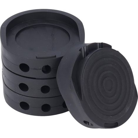Lot de 4 Coussinets Anti-Vibrations, Tapis de Pied de Machine à Laver en Caoutchouc Anti-Vibrations antidérapants, Tapis Anti-Bruit, Base de Protection Universelle pour appareils ménagers et Meubles (1/5)