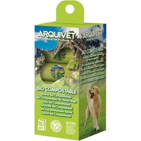 BOLSAS BIOCOMPOSTABLES 8 Rollos x 15 bolsas.