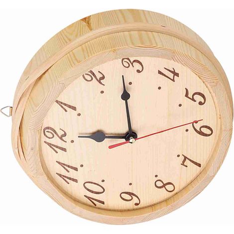Horloge en Bois pour Sauna Sans Pile (1/5)