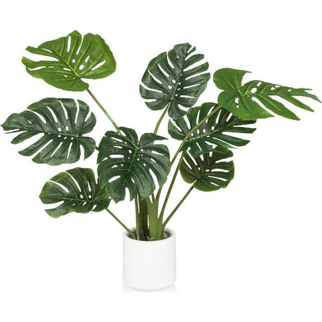 [NEUWERTIG] B-Ware Hjh Office Kunstpflanze Kunstbaum Monstera Fensterblatt 90 Cm (1/2)