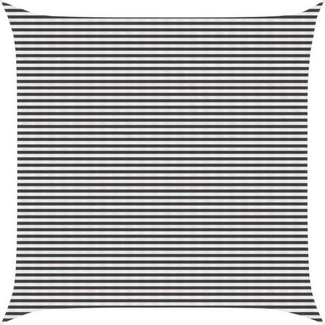 Voiles d'ombrage en polyéthylène haute densité de 7 x 7 mètres, de couleur anthracite et blanche