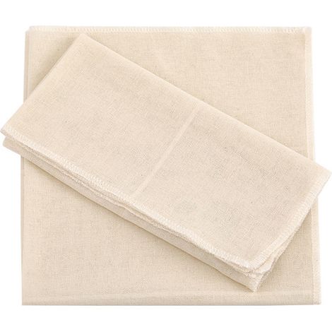 Chiffon à Vapeur - Tissu Coton Réutilisable pour Cuisson et Filtration - 60 x 60 cm - Lot de 2 (1/5)