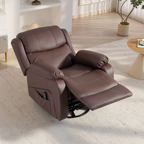 Relaxsessel mit 8 Massagepunkten, Heizung und Fußstütze, 87 x 97 x 100 cm, Braun (1/5)