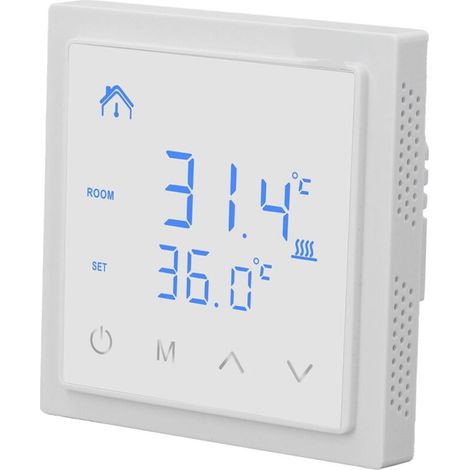 Termostato eléctrico para calefacción por suelo radiante Eosnow, pantalla LED, alta precisión, sistema anti-falsos contactos, regulador de temperatura de 16 A, AC85V-250V. (1/3)