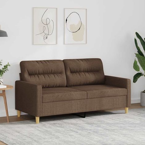 vidaXL Divano a 2 Posti Marrone 140 cm in Tessuto