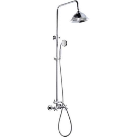 Colonne de douche avec robinet mélangeur Retro - Chrome (1/3)