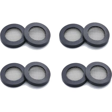 Joint de pomme de douche, rondelle en caoutchouc – crée un joint pour éviter les fuites – avec filtre en acier inoxydable, 3/4 pouces (paquet de 8) (1/4)