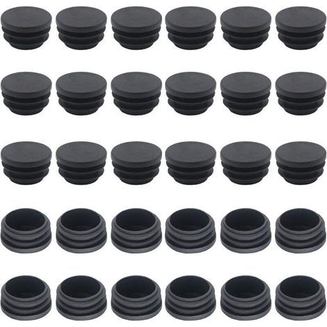 Embout de Chaise 25mm 50 Pièces Bouchon pour Tube Rond Embout pour Tube Embout Tube Rond Bouchons de Tubes Rond Embout Entrant Rond Bouchon pour Pied de Chaisse Capuchon pour Poteau (1/5)