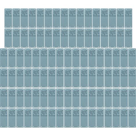 100 pièces étiquettes oiseau cuir PU coloré fait main doux 4 trous accessoires utiles DIY pour portefeuille chapeau (bleu) (1/5)