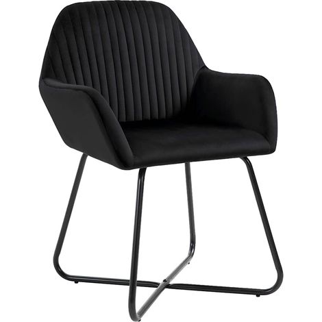 Maison Exclusive - Sillas de comedor 2 unidades terciopelo negro (1/5)