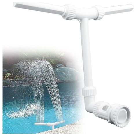 Cascade Piscine Spray Piscine Fontaine Piscine Pulvérisateur Aérateur Réglable Hydrodynamique Piscine Cascade Pour Jardin Extérieur Convient Pour 1,5 Pouce Interface (Blanc) (1/5)