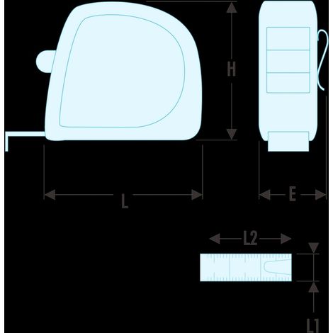 FACOM Rollbandmass 3 m ABS-Gehaeuse - SLS - 3M (1/2)