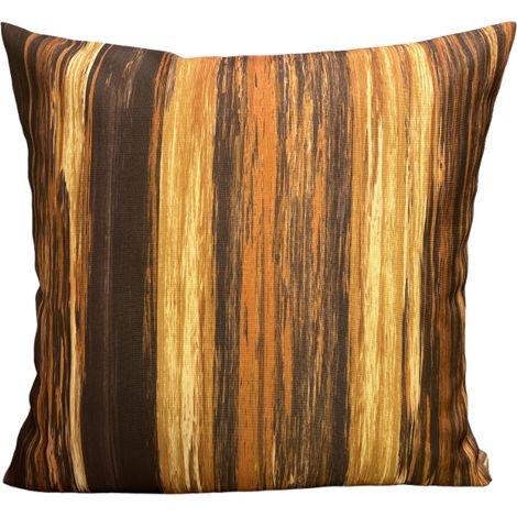 Federa decorativa in poliestere con motivo a strisce effetto legno, 60x70 cm (1/4)