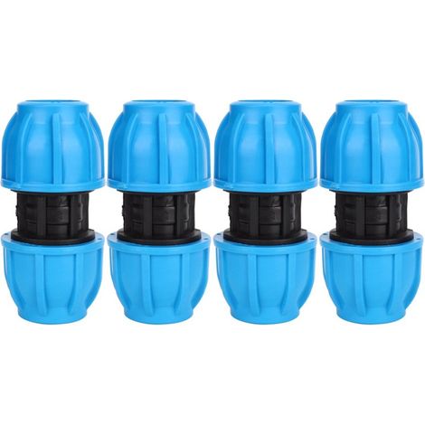 Beyamis Lot de 4 raccords droits de tuyau d'eau en plastique PE de 25 mm à 25 mm (1/5)