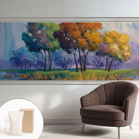 Carta Da Parati - Mural - Con Sala Da Pranzo - Camera Da Letto - Cameretta - Con Colla Gratuita Astrazione ad albero 250x104 cm (1/5)
