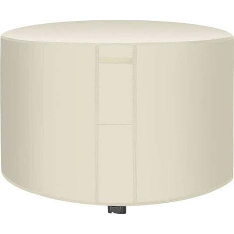 Waterproof protective cover for round garden furniture, 420D Oxford fabric, windproof, UV protection, beige 185 x 95 cm (1/5)