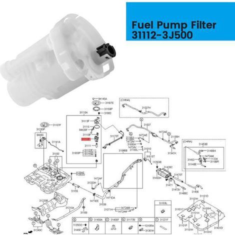 311123J500 ist für Kraftstofffilter des Hyundai Veracruz geeignet. (1/4)