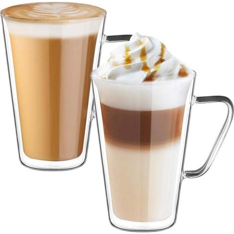 Doppelwandige Latte Macchiato Gläser Set 450ml Borosilikatglas 2er Set (1/5)