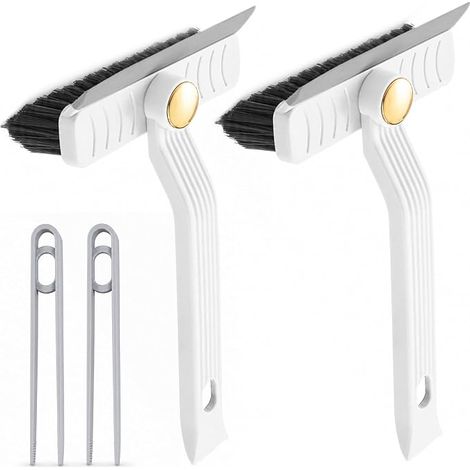 Brosse de Nettoyage Brosse à Joints Rotative à 360° avec Poils Durs en V, Brosse Nettoyage Salle de Bain et Cuisine pour Fentes, Carrelage, Fenêtres et Éviers (1/5)