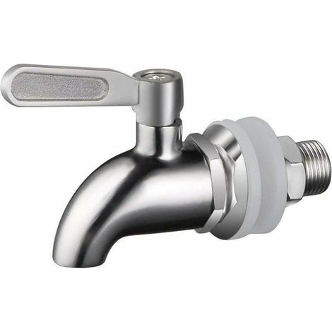 Robinet de Tonneau,Distributeur de Boissons,Robinet pour Tonneau de Bière, Robinet pour Vin - En Acier Inoxydable et Taille de 16mm (1/4)