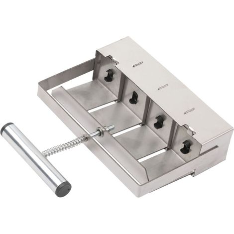 2-inch Portable Soil Blocker, Soil Blocking Tool with Dibbles for Garden Preparation, Silver, Soil Blocker Only (1/5)