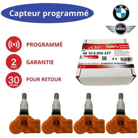 4x Sensori TPMS 433MHz preprogrammati per BMW & MINI (X1 X3 Z4 Serie 3/5/6/7, Cooper)