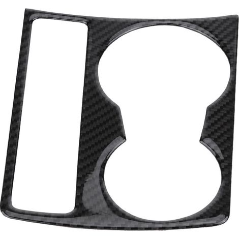 Garniture de panneau de porte-gobelet d'eau en fibre de carbone pour console centrale de voiture pour Audi A4 B8 A5 2009-2015