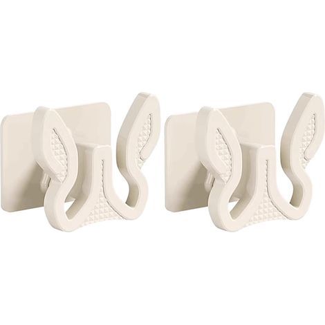 2 pièces Étagère à chaussures murale en plastique, polyvalente et portable, idéale pour la salle de bain ou le salon,Beige (1/5)