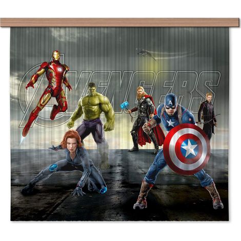 Rideaux voilage Captain America et les Avengers Marvel 180x160 CM (1/4)