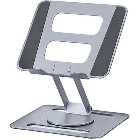Laptopständer aus Aluminiumlegierung, um 360° drehbarer, faltbarer Ständer für Tablets und Pads, stabil und verstellbar.