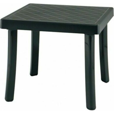 Tavolino d'appoggio per giardini e piscine in polipropilene verde 46 x 46 centimetri