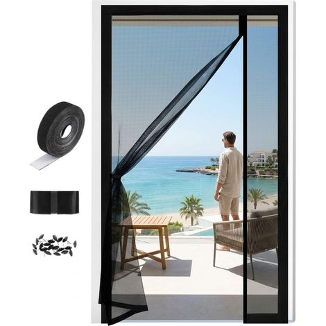 Moustiquaire Porte Fenetres 50cm-400cm, Moustiquaires Sans Perçage (1/5)