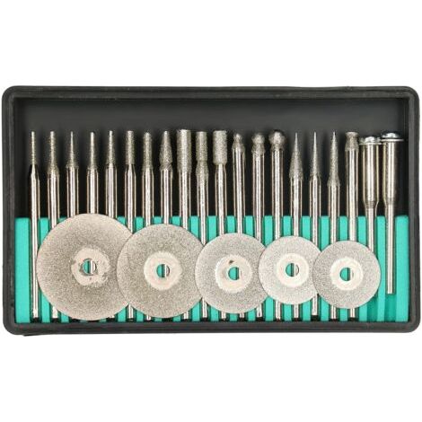 Lot de 25 mini fraises et disques de fraisage pour outils rotatifs, modélisme.-NANOTEH (1/5)