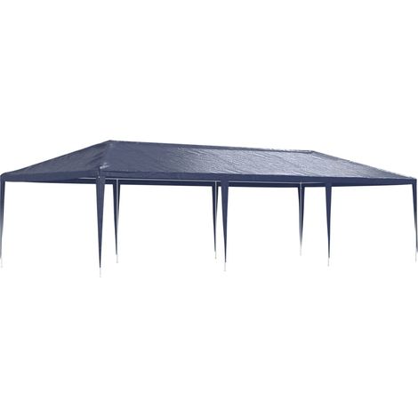 Tente de réception pliable, Barnum Pergola Pavillon Chapiteau Tonnelle de Jardin 4x9 m bleu FCV63583 (1/5)