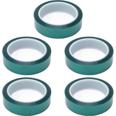 Ruban électrique PET haute température 5 pièces, épaisseur 0,05mm, largeur 25mm, longueur 33m, résistant aux acides, alcalis et à la corrosion (1/5)