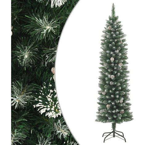 Künstlicher Weihnachtsbaum mit Ständer Schlank 210 cm PVC