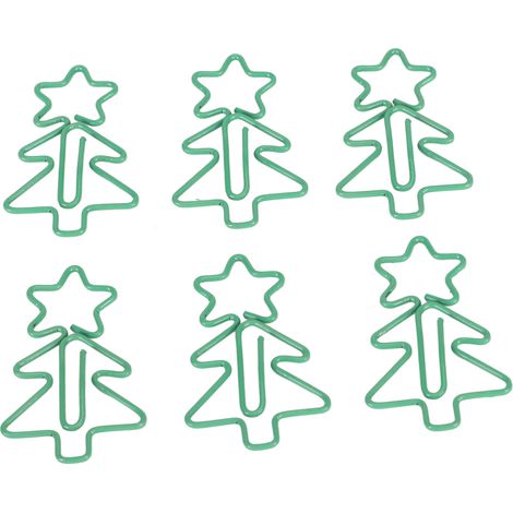 100 Stück dekorative Büroklammern im Weihnachtsbaum-Design, rutschfest, vielseitig einsetzbar, für Zuhause, Schule und Büro (1/5)