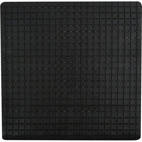 Tapis Fond de douche antidérapant Caoutchouc QUADRO 54x54cm Noir MSV
