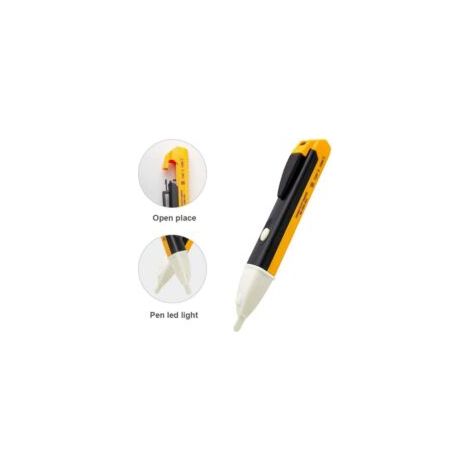 Tester di tensione CA 90-1000 V Cat III 3 Penna rilevatore di tensione elettrica senza contatto con luce di avviso LED, tester e rilevatore di tensione - Crezuo (1/4)