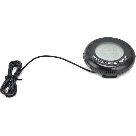 Digitales LCD-Rundthermometer mit magnetischem Saugnapf zur Temperaturanzeige für Terrarien, Aquarien und Terrarien (1/5)