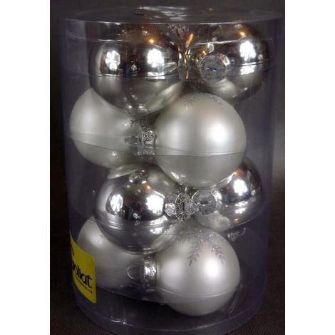 Set di 12 palline d'argento (60)