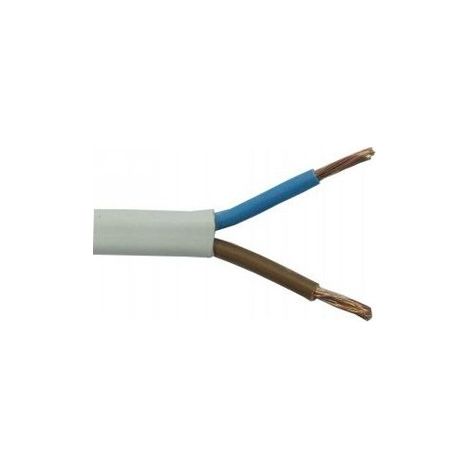 Elektrokabel Flachschlauch 2x1,00 mm 100 m weiß