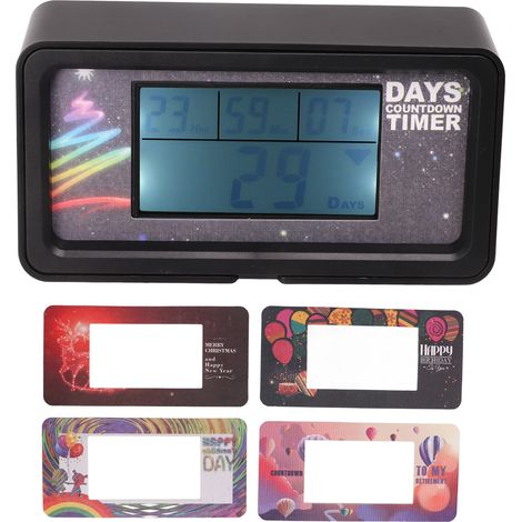 Chrono de décompte jours heures minutes secondes, écran LCD numérique pour course automobile (1/5)