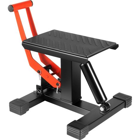 Support de levage de moto, conception hydraulique, capacité de charge de 400 kg, Noir Rouge (1/2)