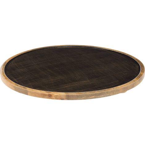Ava runder Servierteller auf Fuß, Durchmesser 40 cm, schwarz - Atmosphera créateur d'intérieur