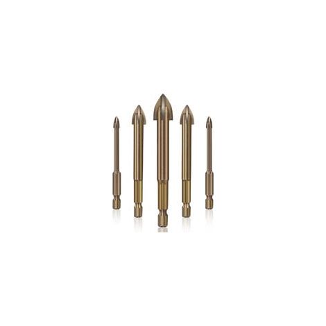 Foret Carrelage Verre Ceramique ,Outil de perçage Universel Efficace,5pcs (1/4)