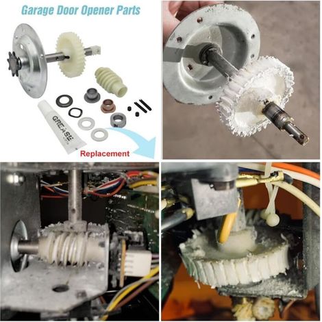 Comprend un kit d'engrenages et de pignons de remplacement pour la boîte de vitesses à chaîne d'entraînement d'ouvre-porte de garage Liftmaster Chamberlain Sears Craftsman.