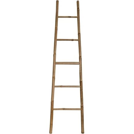 MSV – Porte-serviettes échelle 5 niveaux en bambou – Dimensions 150x40cm – Design moderne pour salle de bain – Circulation d'air optimisée