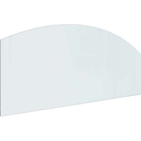 Panneau arrière de cheminée en verre transparent, 120 x 50 cm (1/5)