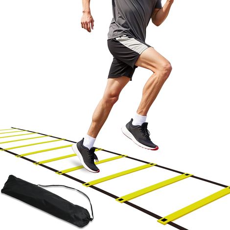 Échelle de vitesse réglable de 6 m - Avec sac de rangement - Idéale pour le football, le fitness, l'entraînement au jeu de jambes et à l'agilité (1/5)